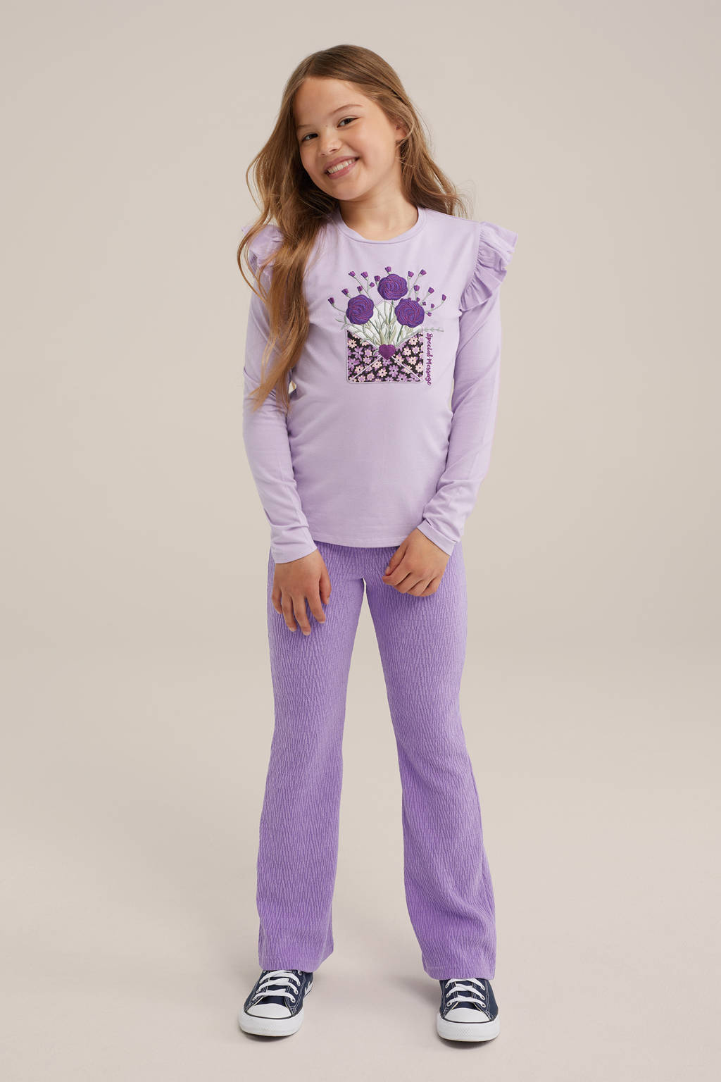 WE Fashion broek lila