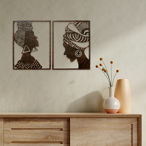 Signes Grimalt - Adorno Pared Africana 2U Marrón