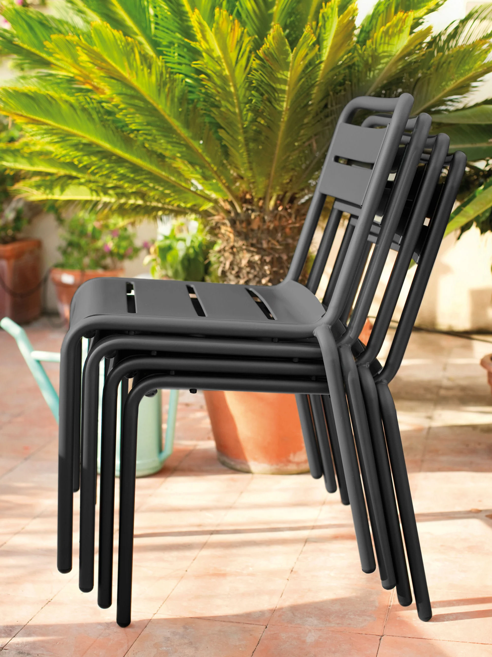 Stapelbare tuinstoelen Star, 2-delig