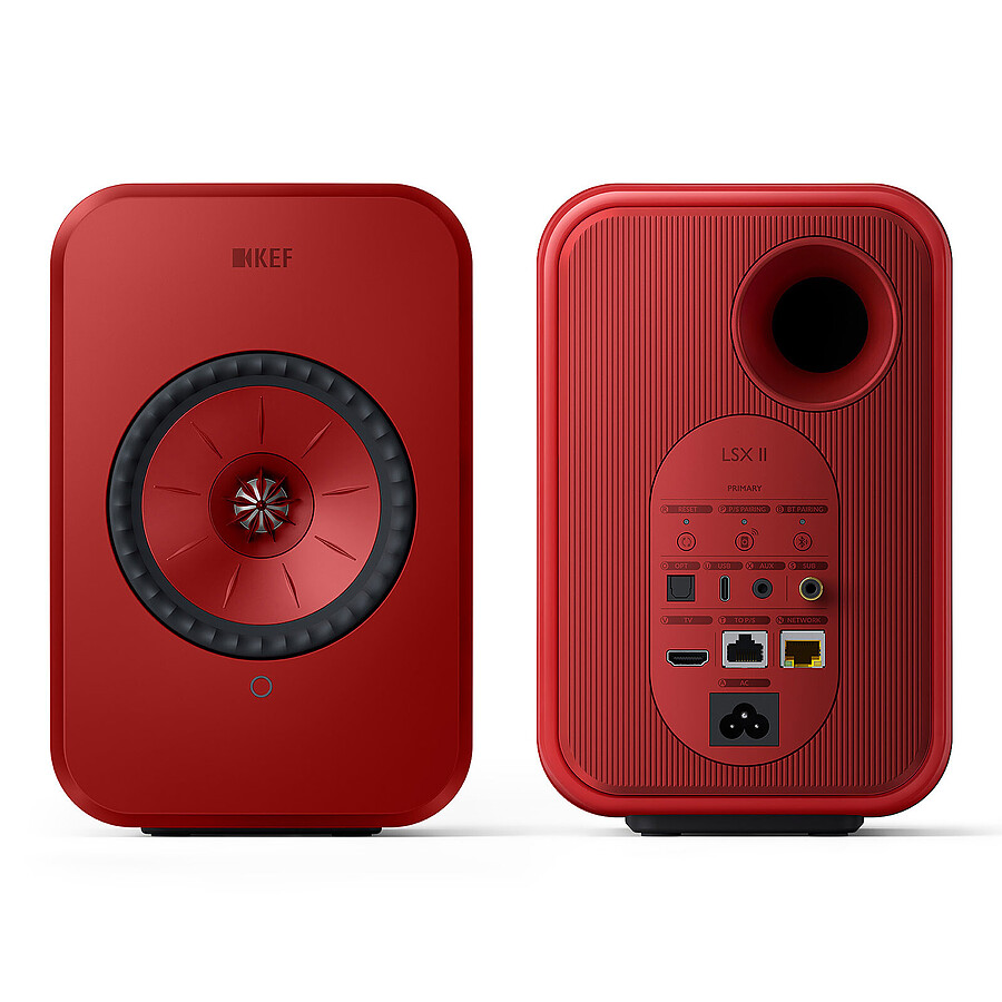 KEF LSX II Rouge + Audio-Technica AT-LP70XBT Noir