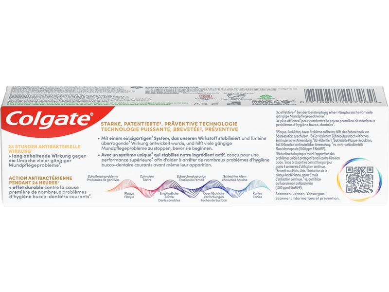 Colgate Zahnpasta Total Original 75 ml Zahnpflege für eine gründliche Reinigung und einen gesunden Mundraum