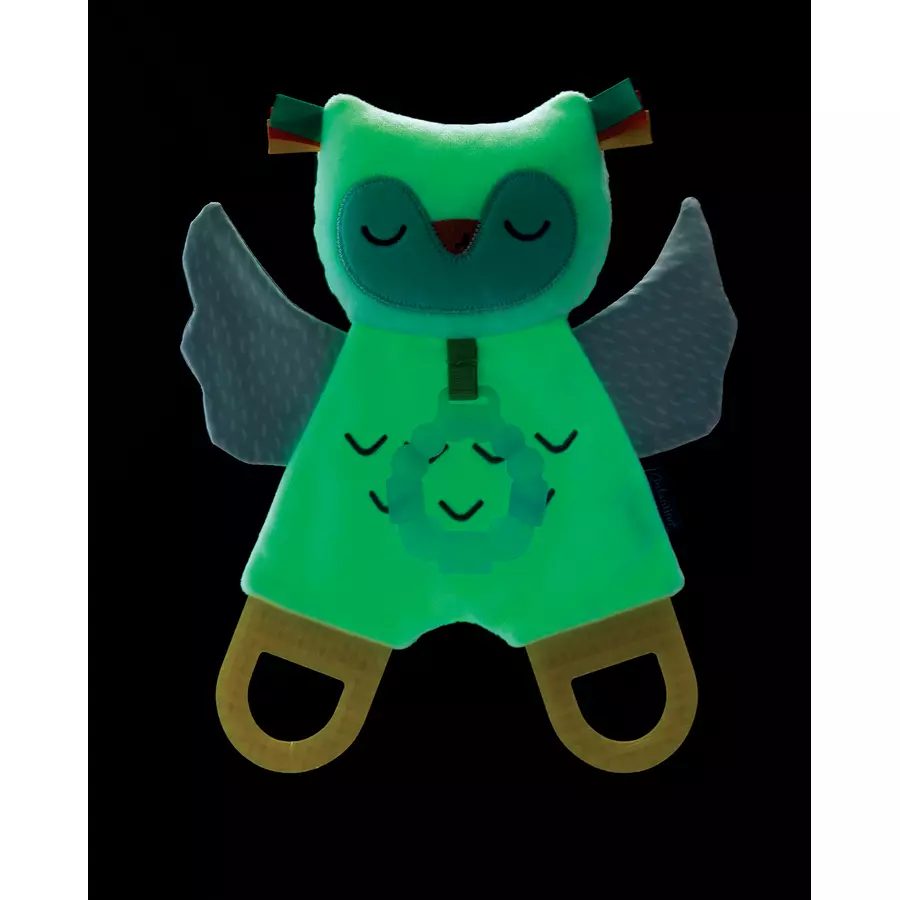 Infantino Nachtlicht und Glow-in-the-dark kuschliges Eulen-Geschenkset