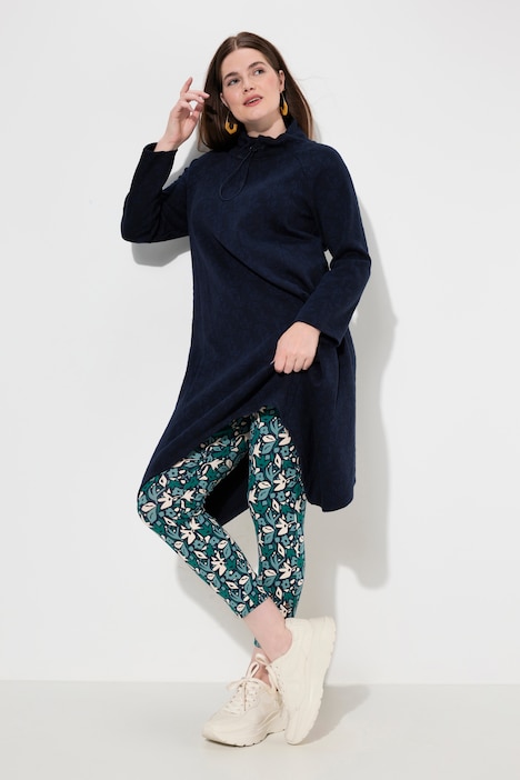Leggings, Blätter, Saumknöpfe, Biobaumwolle