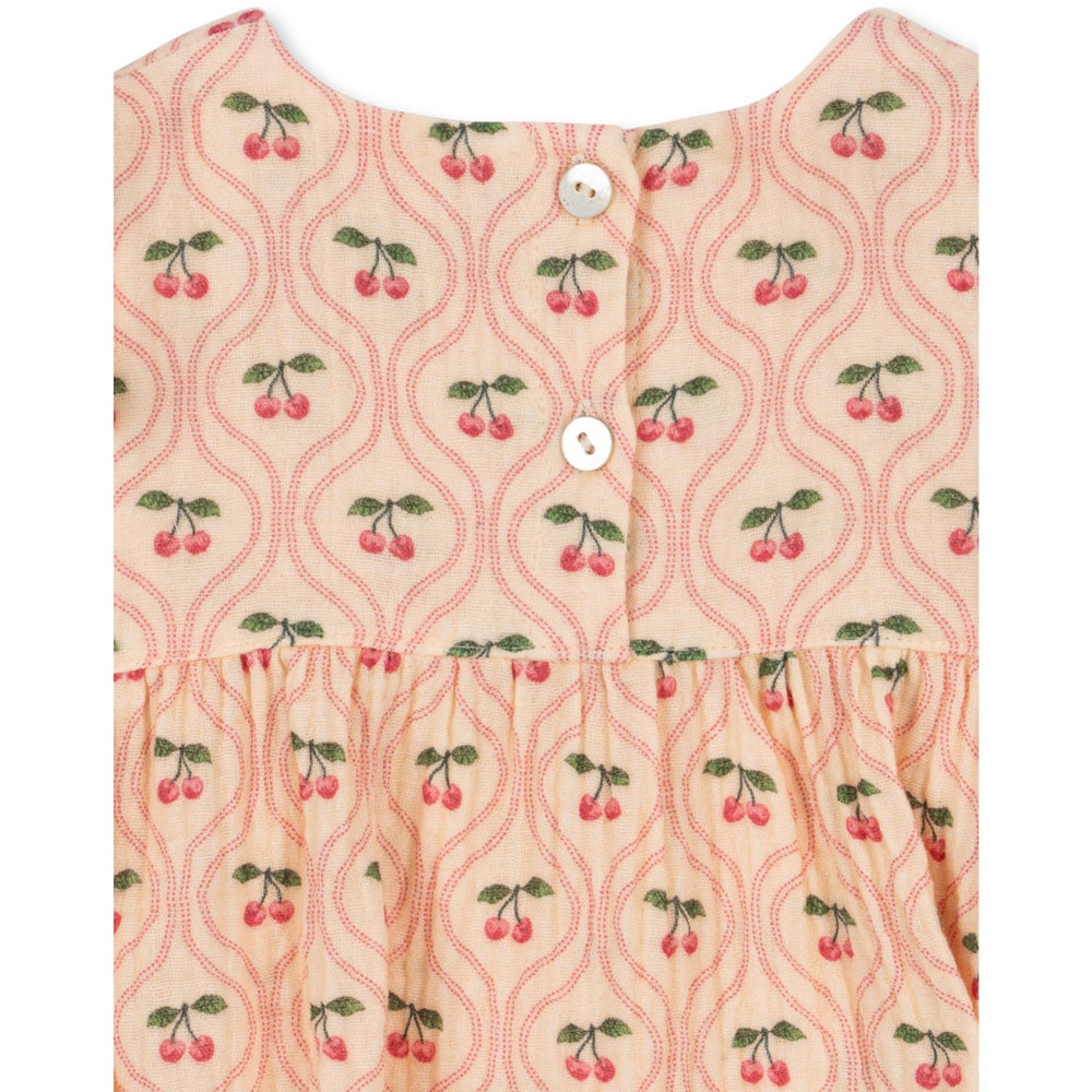 Køb Konges Sløjd Cherry Pink Motif Coco Romper GOTS