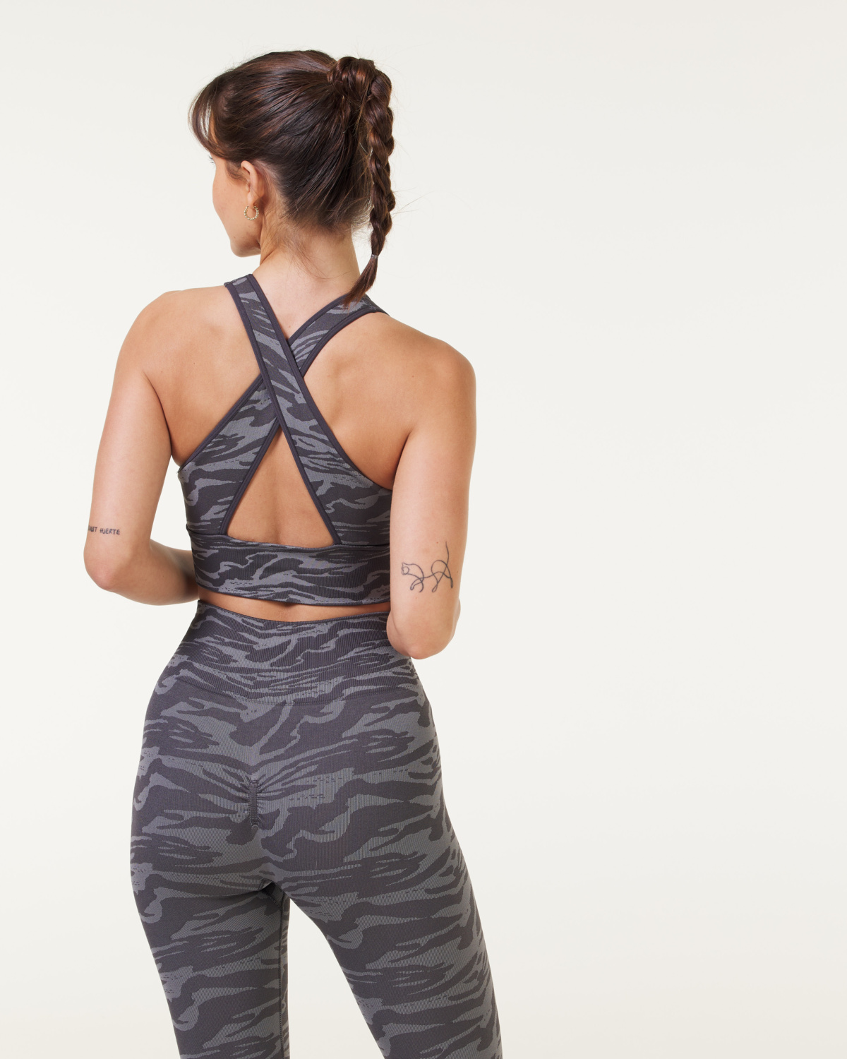 LEVITY Zebra Seamless Bra Dark Grey Zebra