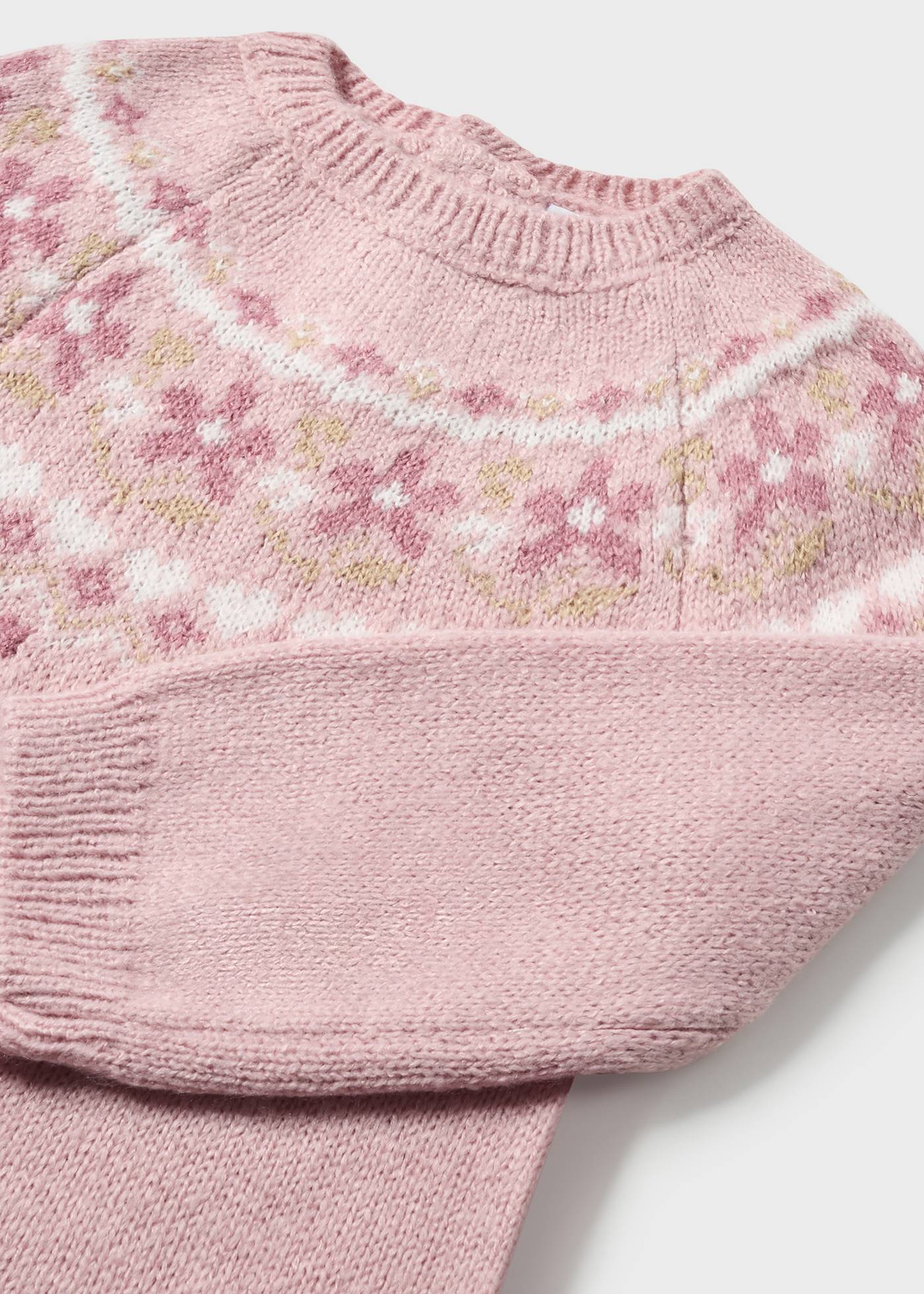 Malha para bebê com borda jacquard