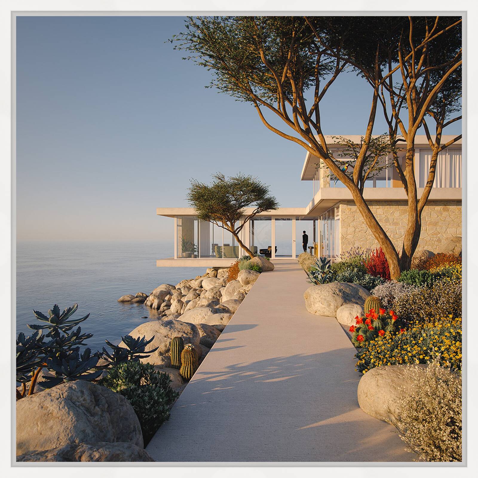 Seaside  Glass  House by Guachinarte - Limited Edition. Edition of: 150. Signed.