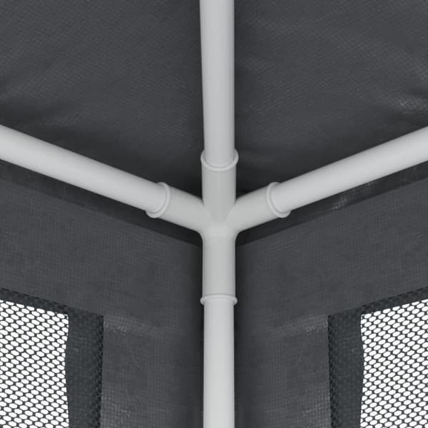 vidaXL Festtelt med 4 sidevegger av netting antrasitt 3x3 m HDPE