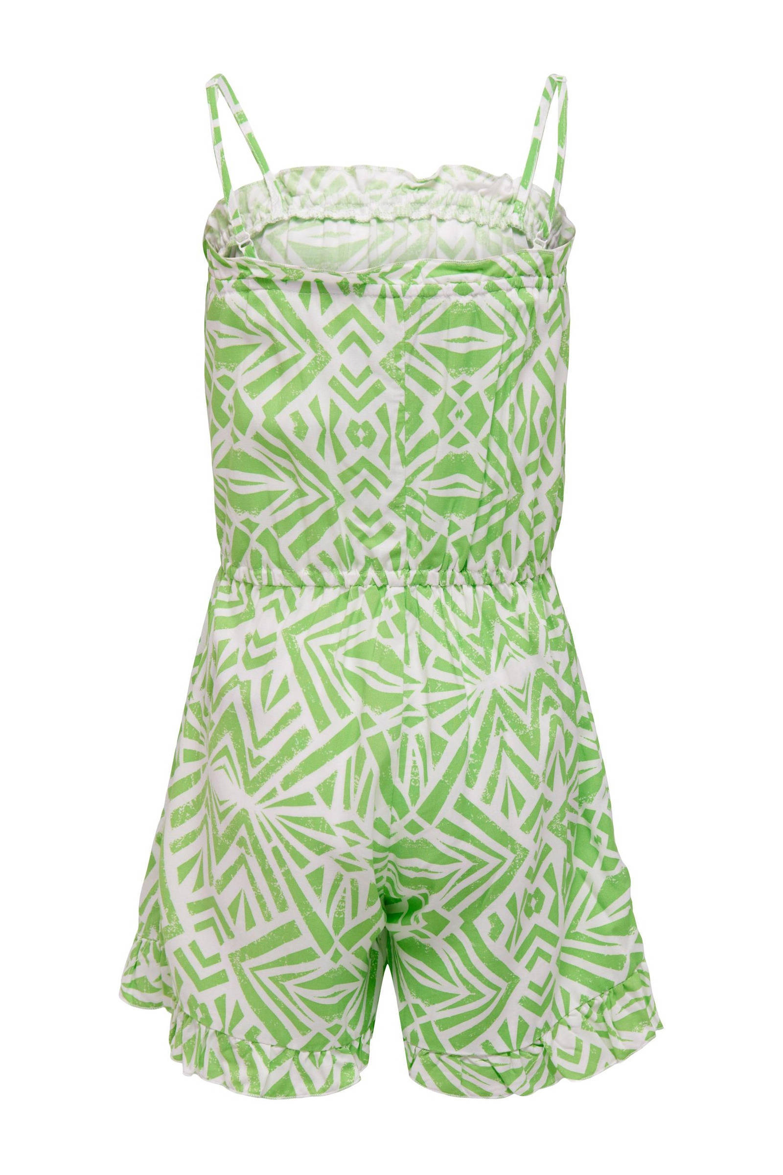 ONLY playsuit KOGNOVA LIFE met all over print frisgroen/wit