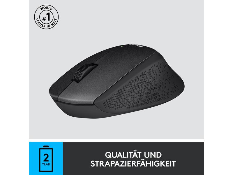 Logitech Maus M330 Silent Plus Geräuscharme USB-Funkmaus mit 1000 dpi Optical Tracking
