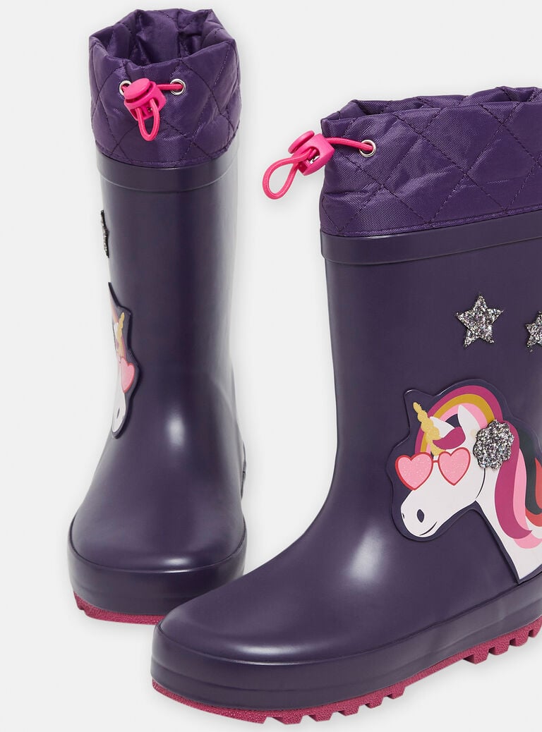 Bottes de pluie violettes
