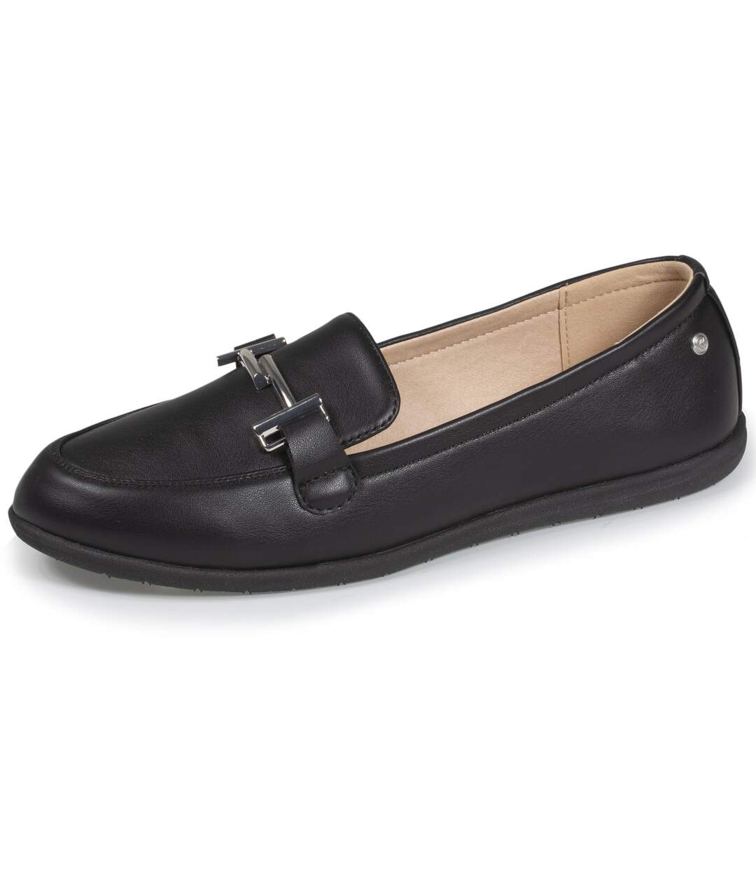 Isotoner Mocassins femme avec accessoire argenté