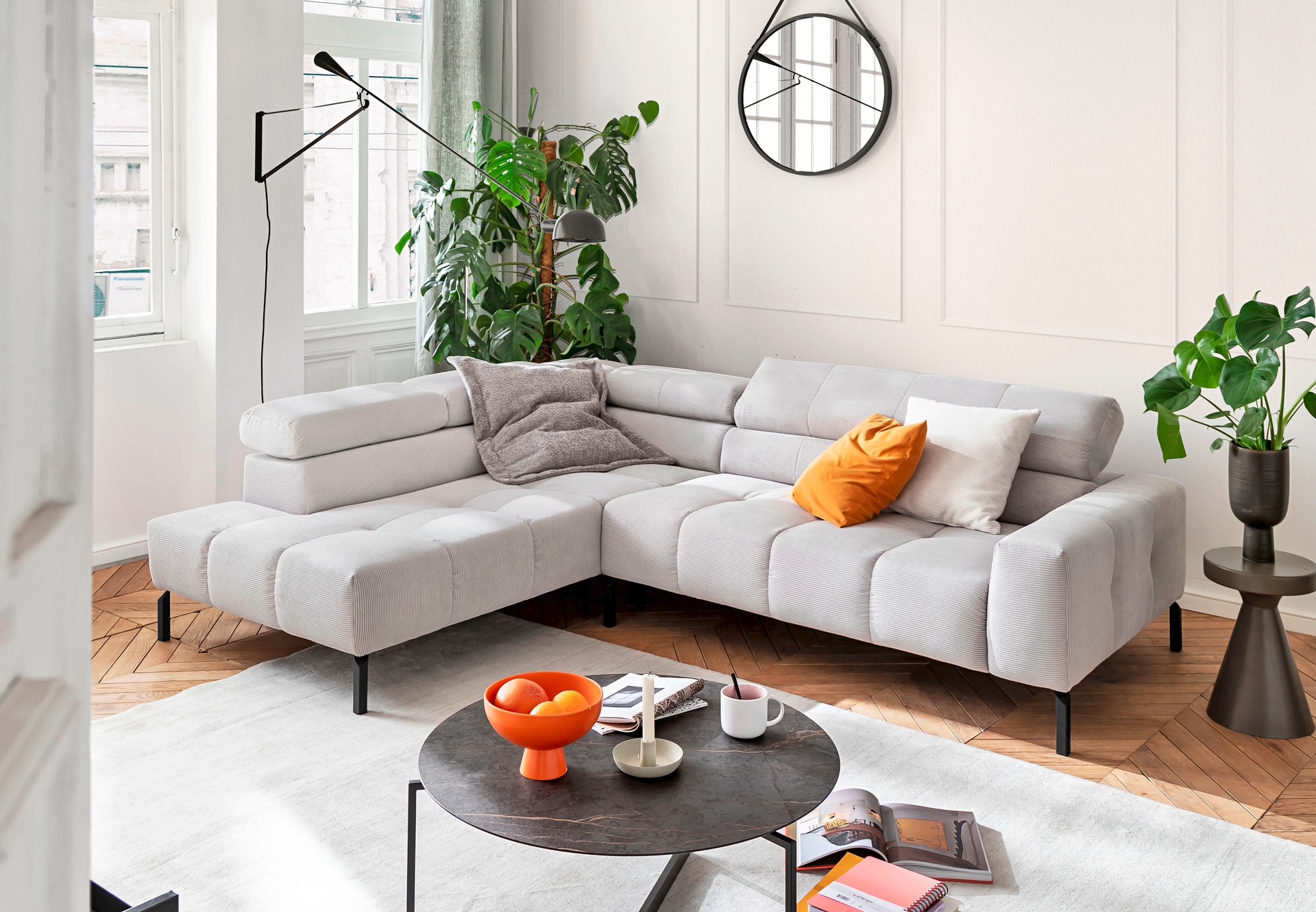 Ole Gunderson Ecksofa CASABLANCA 219 x 273 cm Feincord