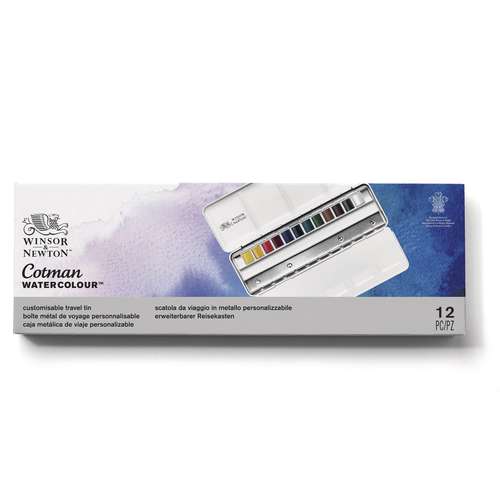 WINSOR & NEWTON Cotman™ erweiterbarer 12-teiliger Reisekasten