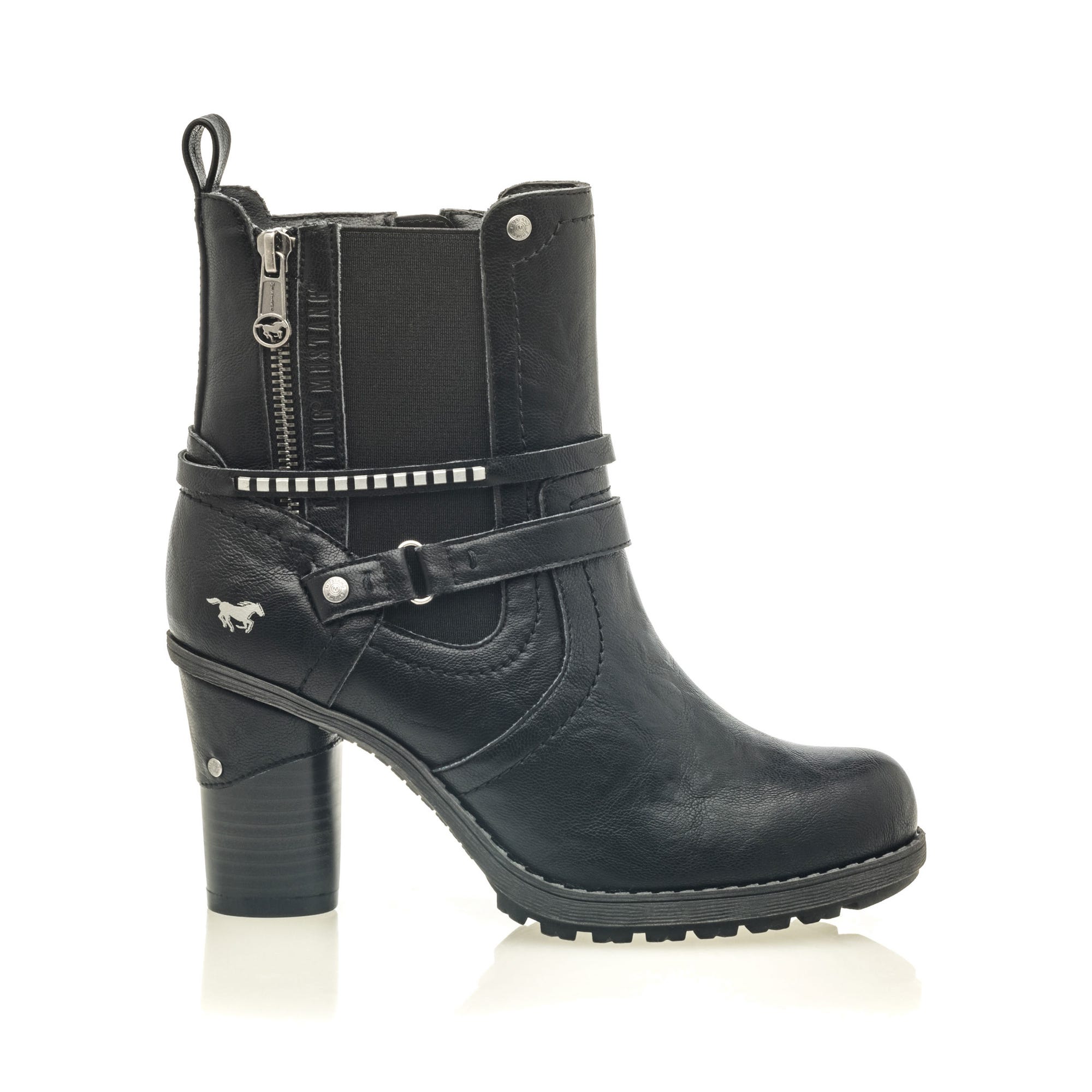 Boots chelsea à talon Femme noir