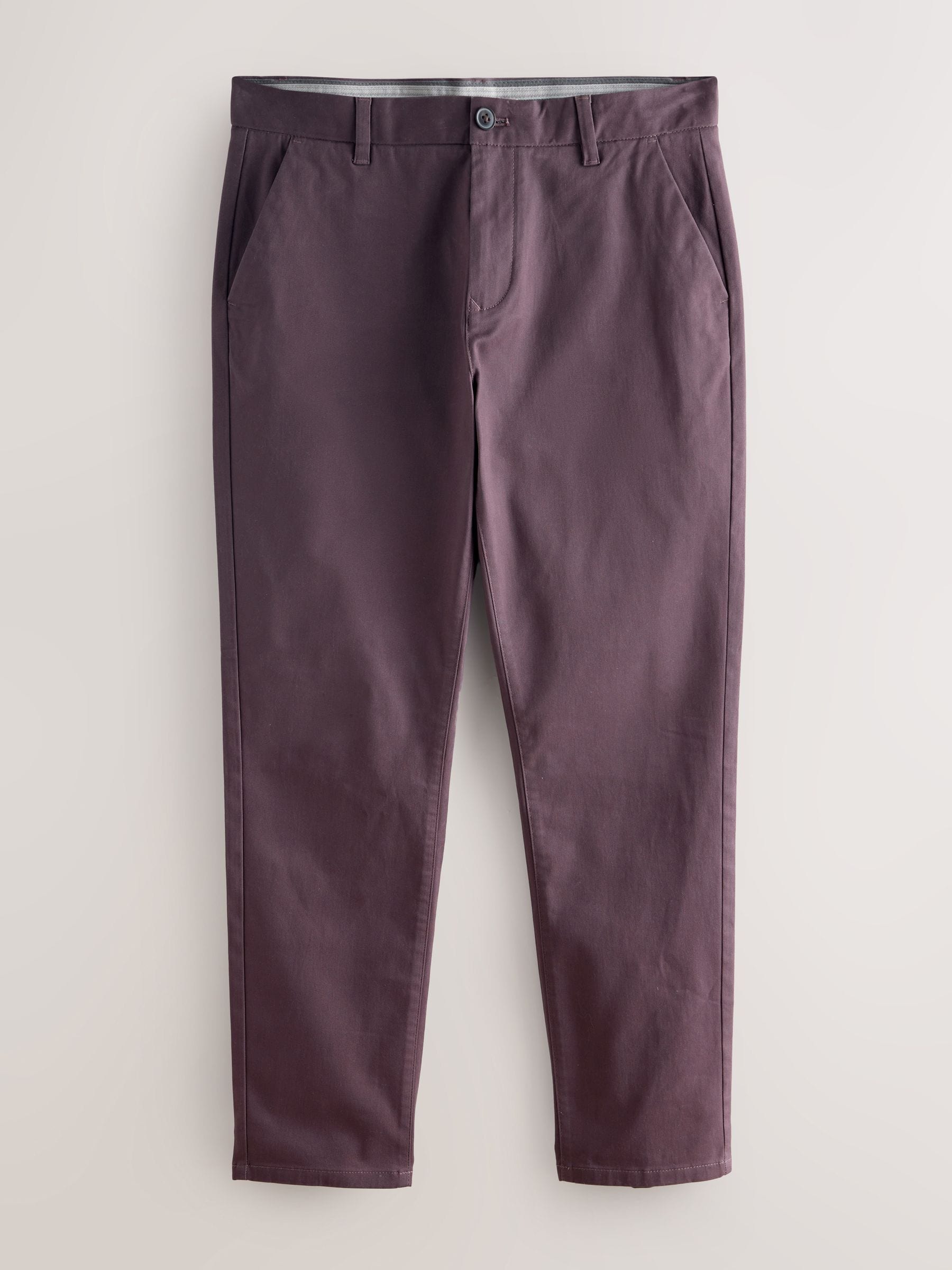 Paars - Slim Fit - Stretchy chino