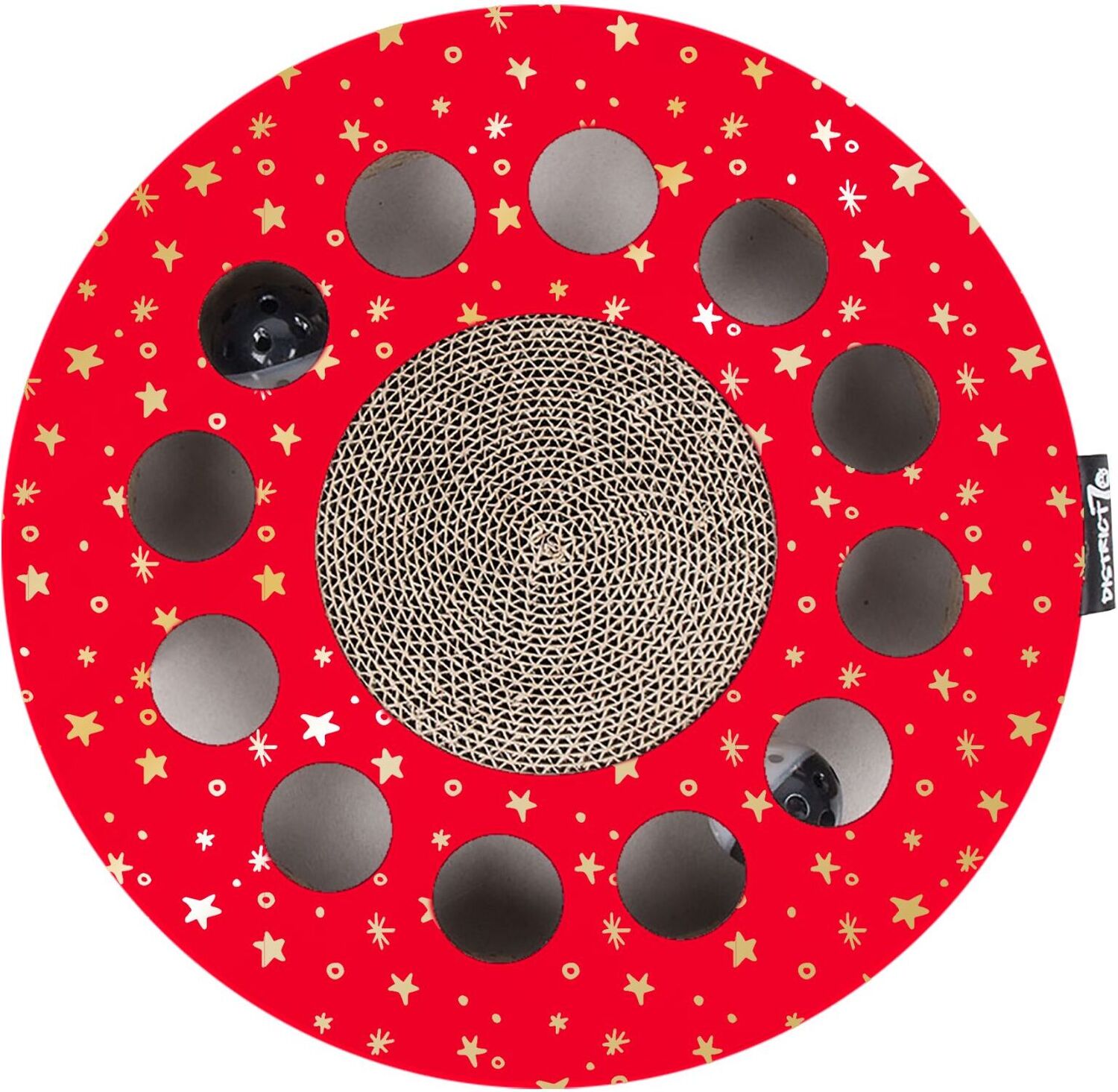 District 70 krabkarton Whirl rood D 33 H 6 cm