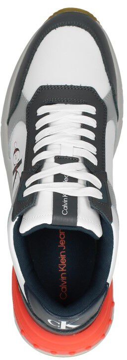 Calvin Klein Chunky Runn Laceup Low LTH-Nappa grijs