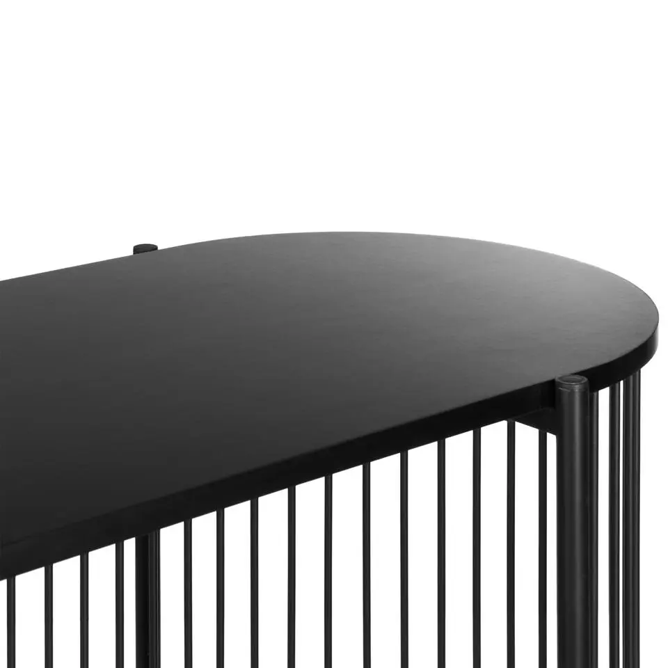 BIRSON - Opbergkast 3 planken - Zwart - MDF