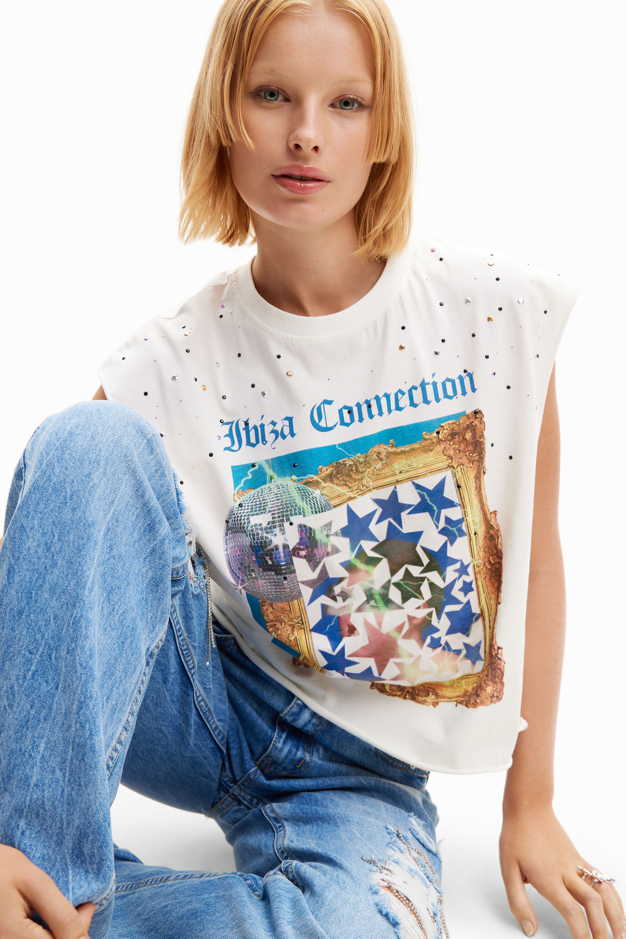 T-shirt disco clous