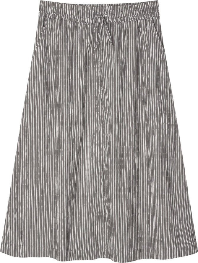 Mads Nørgaard - Copenhagen Crinckle Pop Luni Skirt Grå og hvid med striber