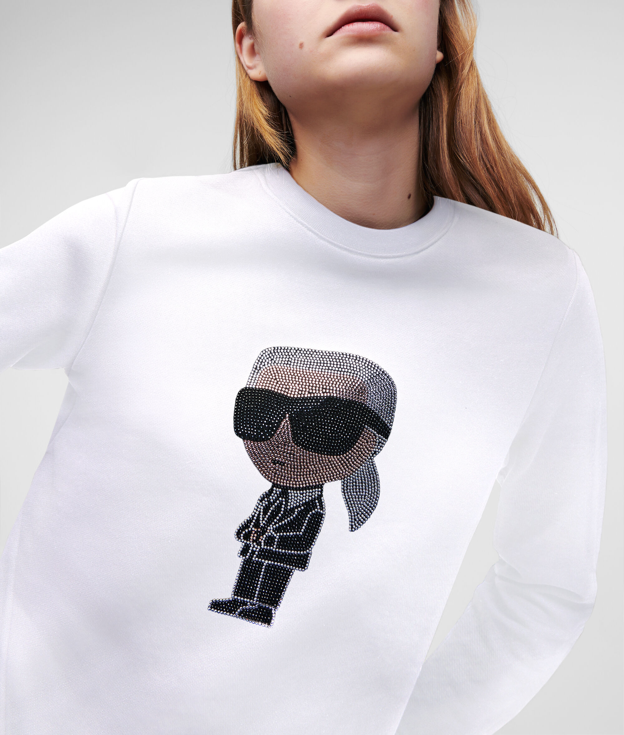 SWEAT-SHIRT KARL KARL IKONIK À STRASS