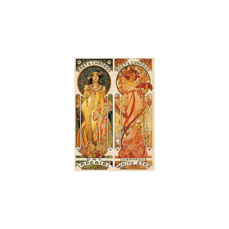 Puzzle 1000 pièces - Mucha Moet et Chandon