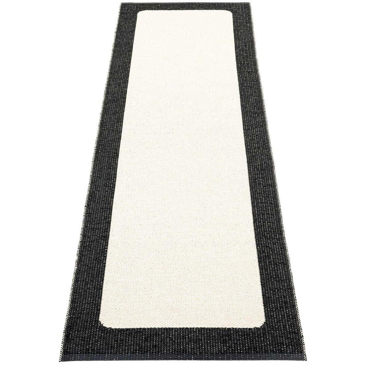 Gulvteppe Ilda, 70 x 240 cm., black/vanilla