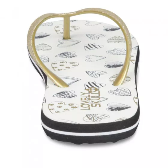 Claquettes BLANC LOVELY SKULL