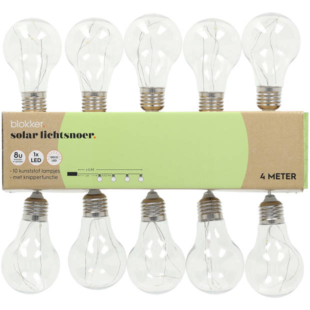 Blokker solar partylights - 10 lampjes - bulb verlichting