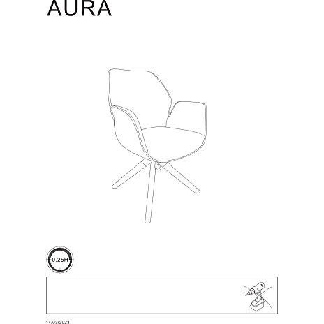 Aura spisebordsstol - lysegrå
