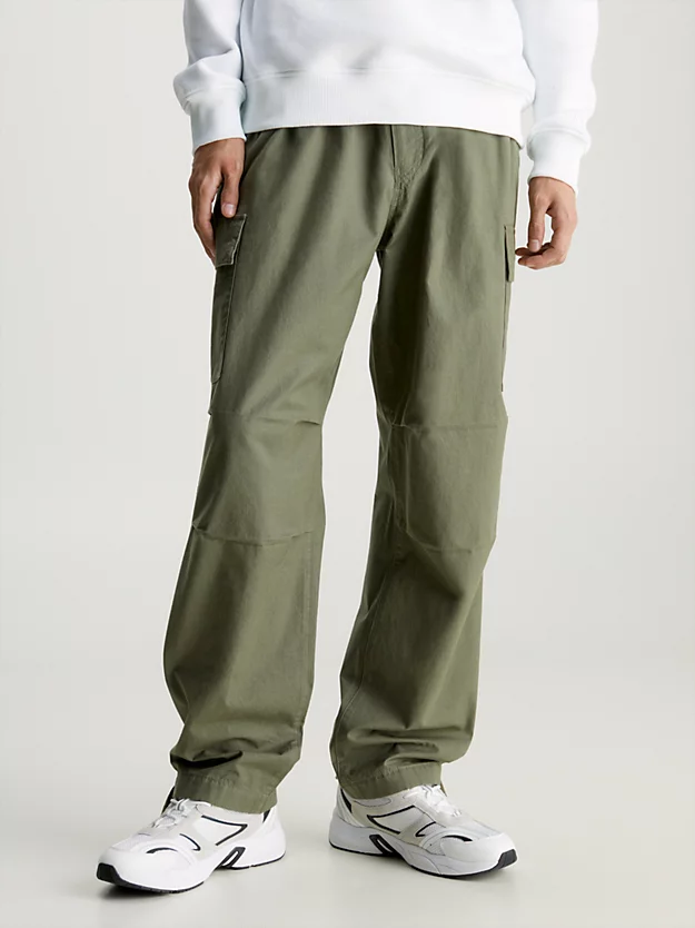 Calça cargo de algodão ripstop