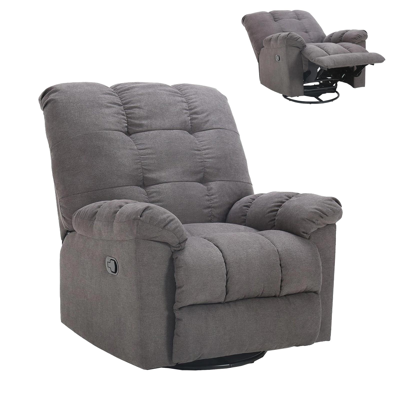 Relaxsessel - grau - mit Funktionen