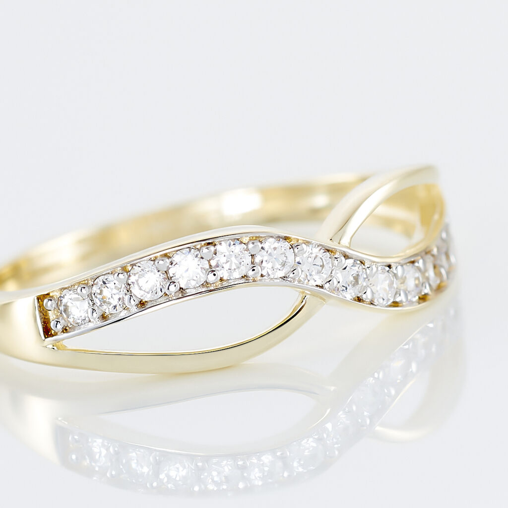 Bague Mounira Or Jaune Oxyde De Zirconium