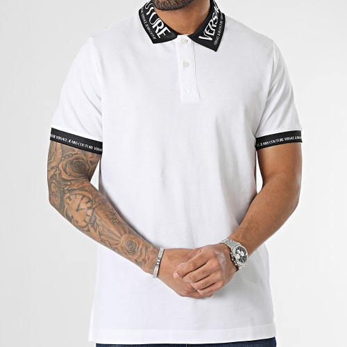 Polo Manches Courtes Logo 74GAGT02-CJ01T Blanc