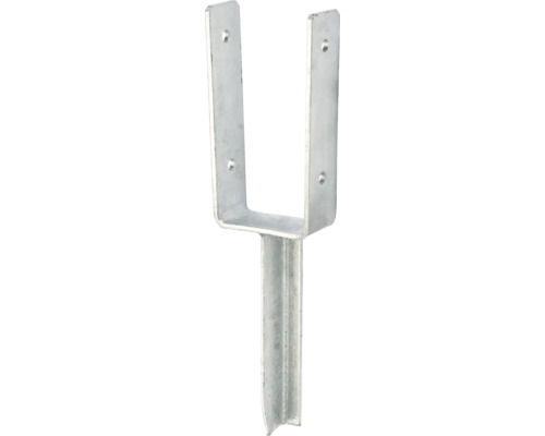U-vormige paaldrager met betonanker, 81 x 200 x 200 mm, thermisch verzinkt, 1 stuk