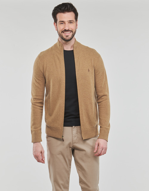 Polo Ralph Lauren - GILET ZIPPE EN LAINE Camel