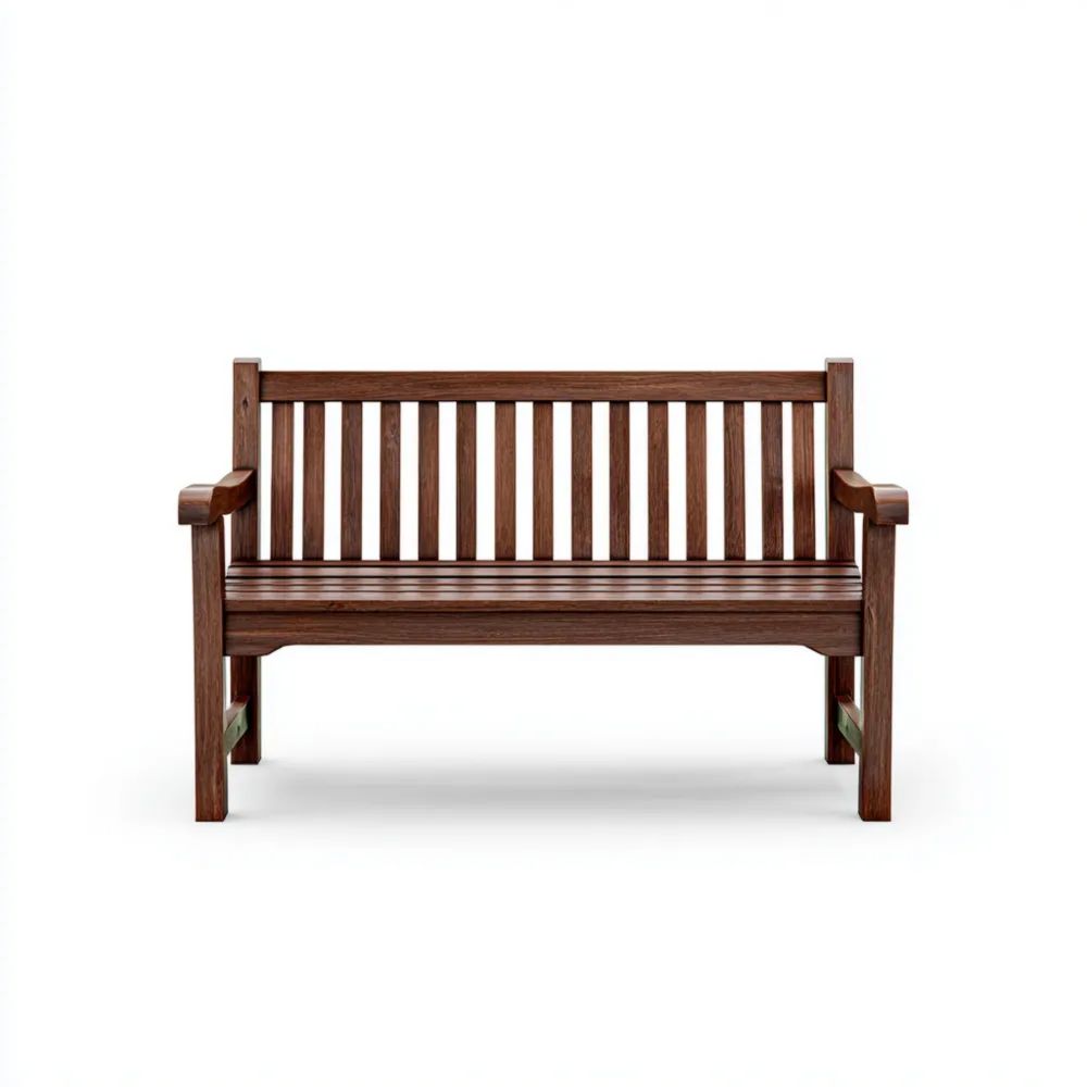 Gartenbank Holz 120x60x80 cm - Dunkelbraun - Klassisches Design