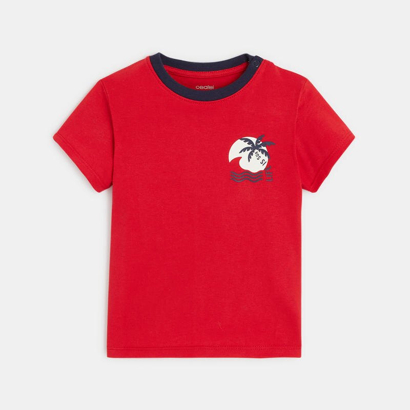 T-shirt palmier rouge bébé garçon Rouge