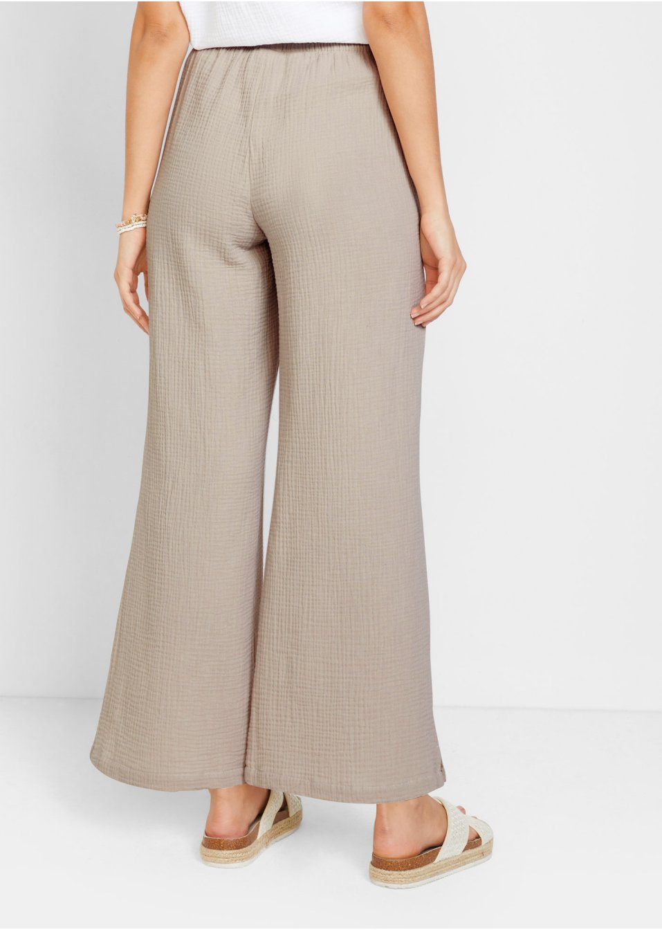Pantalon palazzo en mousseline
