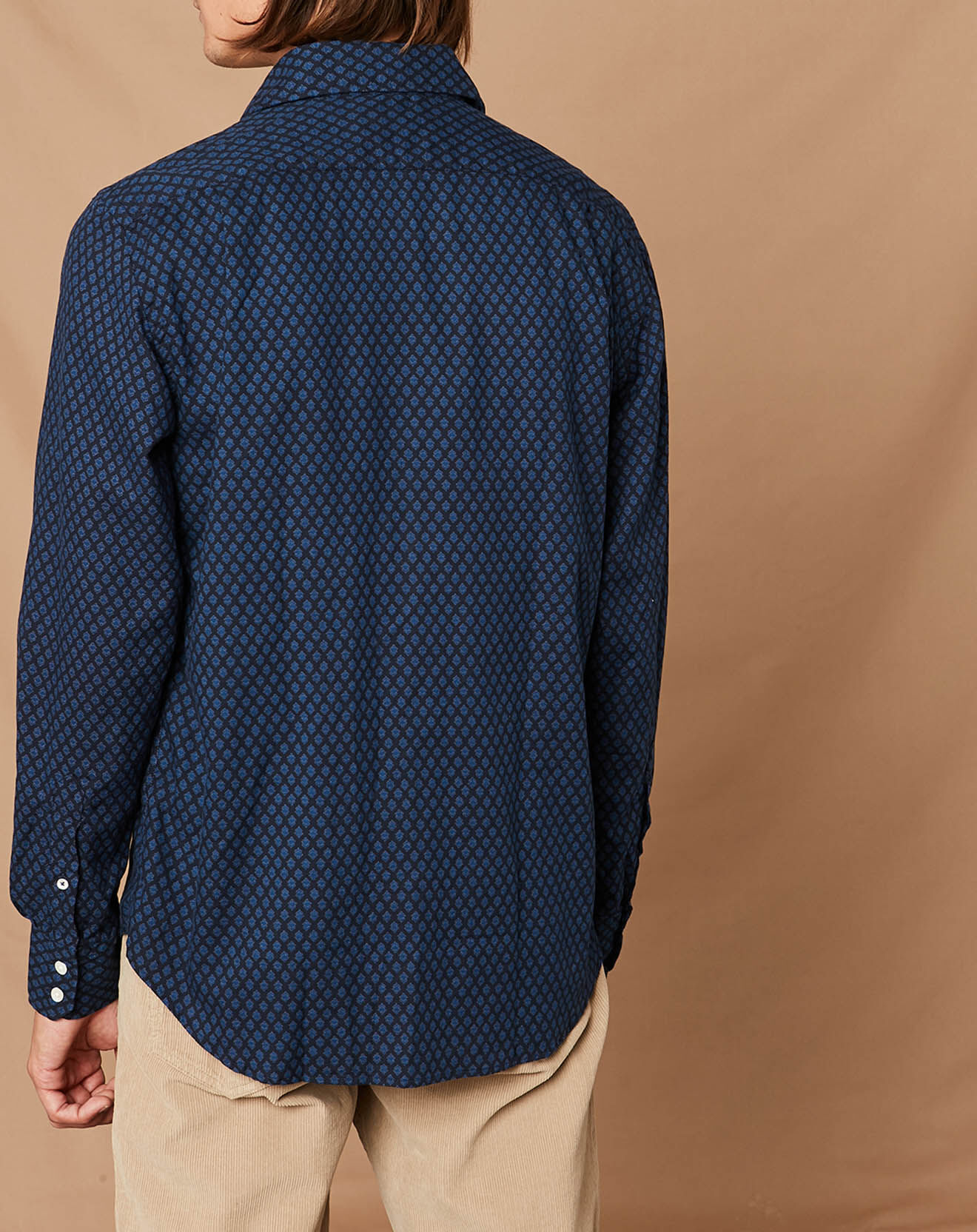 Hartford Chemise Regular Paul Imprimé indien marine/bleu