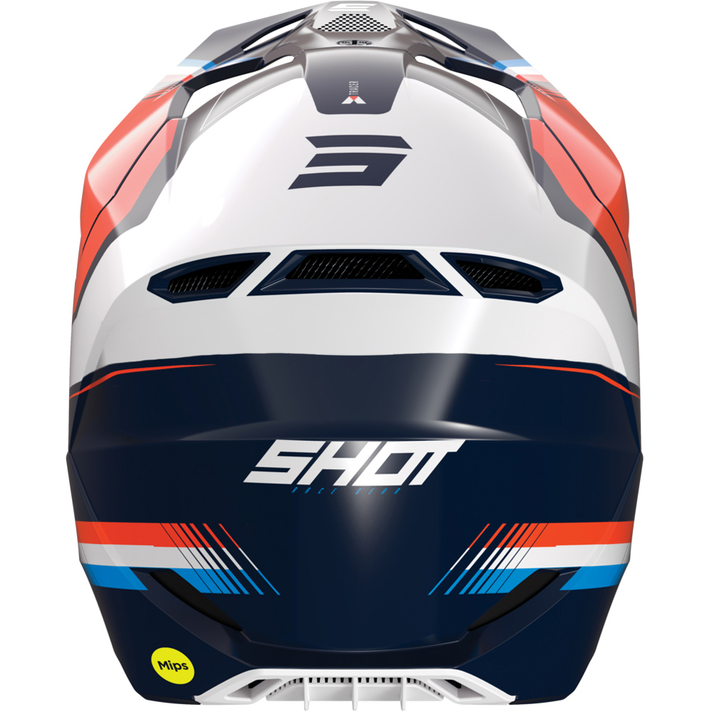 Shot - Casque Race Tracer Navy / Orange fluo / Blanc brillant