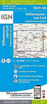 IGN - 1839 SB VILLENEUVE SUR LOT 1 25 000