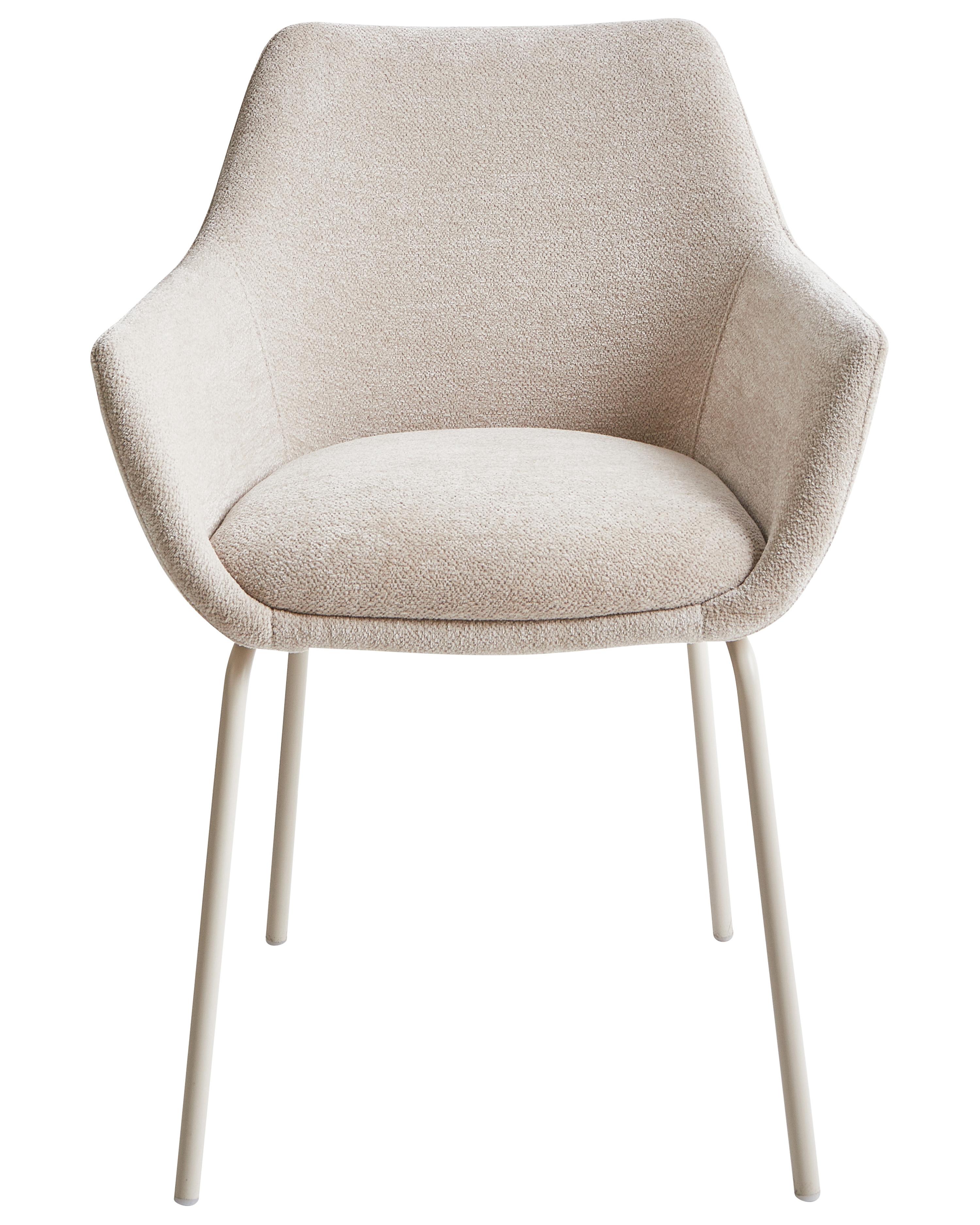 Set van 2 eetkamerstoelen BOWDON Chenille Lichtbeige