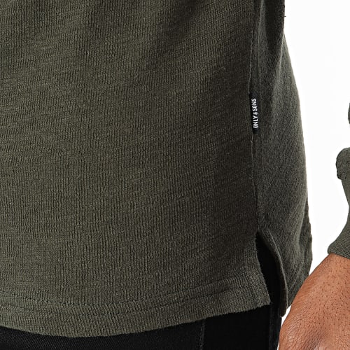 Polo Manches Longues Poche Ben Vert Kaki