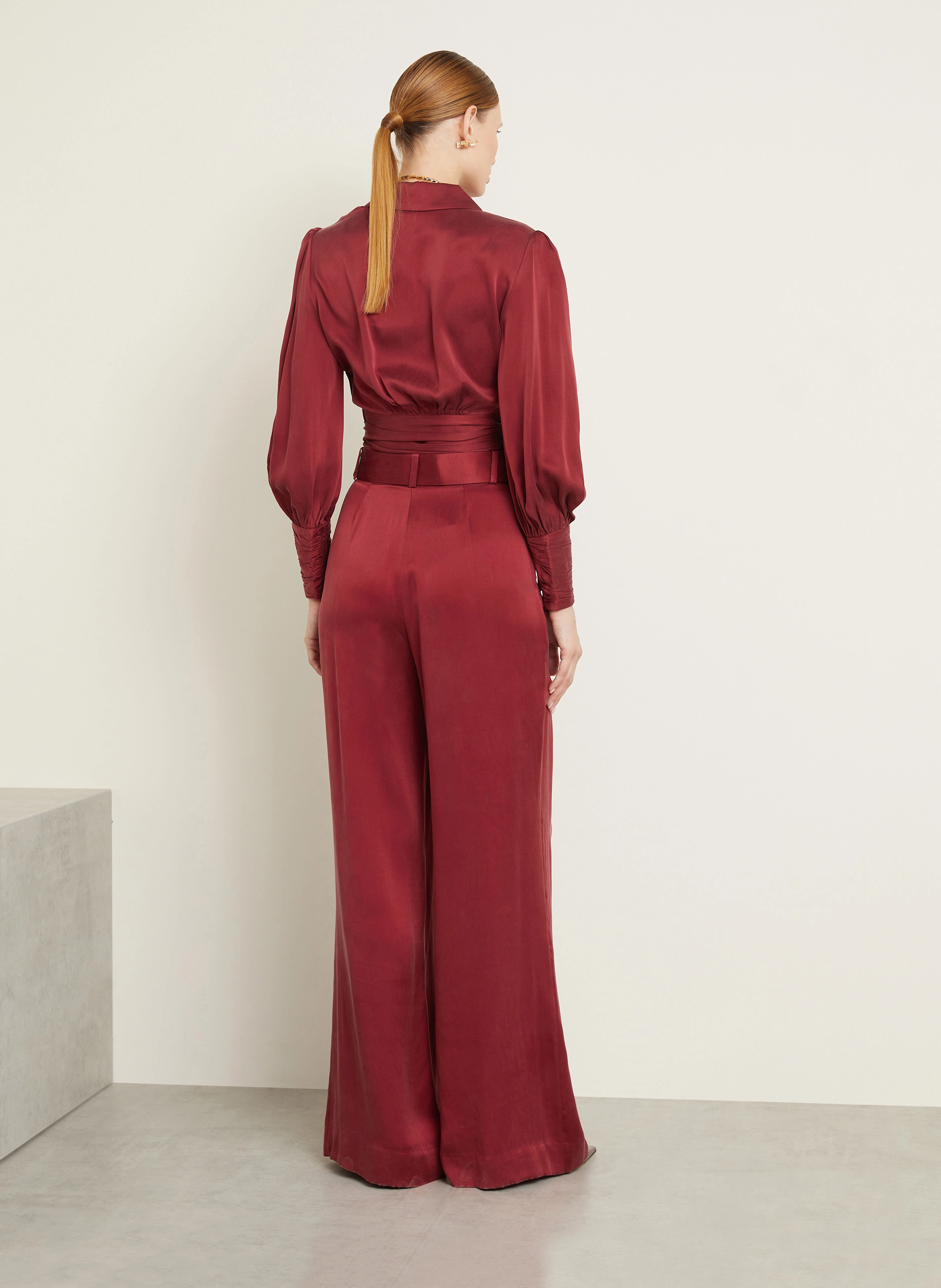 ZIMMERMANN Cropped-Wickelbluse aus Seide