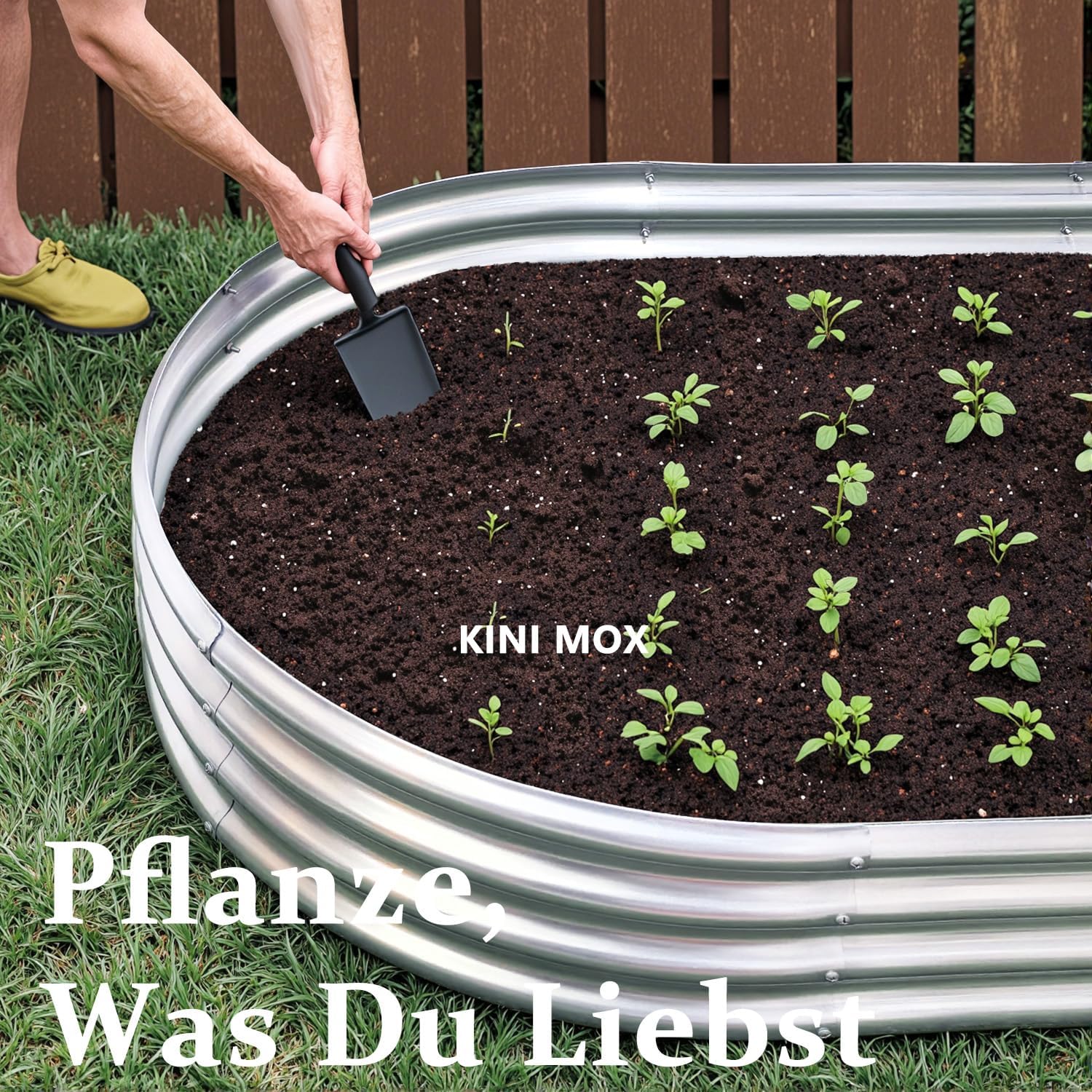 2 Stück Hochbeet Metall 240×120×29 cm Pflanzbeet Gartenbeet aus Verzinktem Stahl Pflanzkasten für Gemüse, Blumen, Kräuter, Oval, 240×120×29 cm (8x4x1 FT) 2Pcs Raised Bed