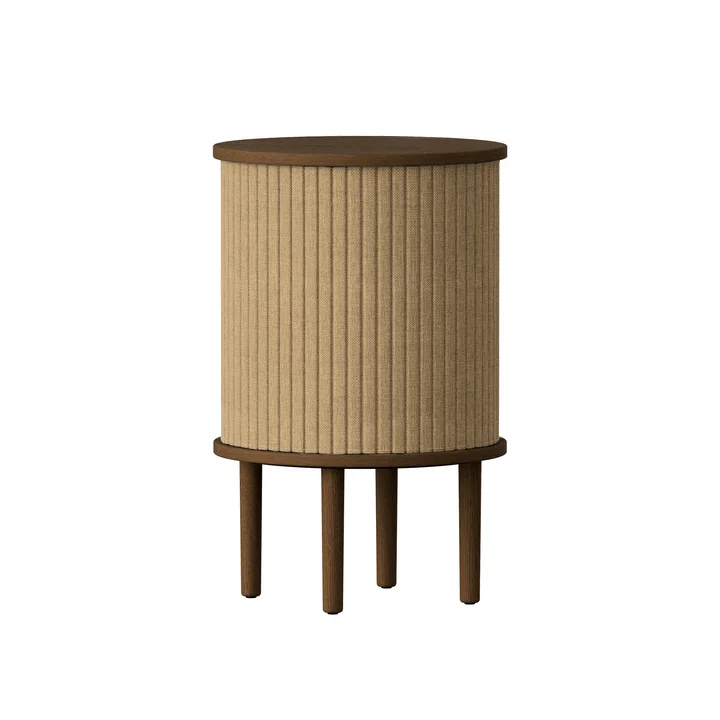 Umage - Audacious Beistelltisch mit USB Anschluss, Ø 38 x H 59.3 cm, Eiche dunkel / sugar brown