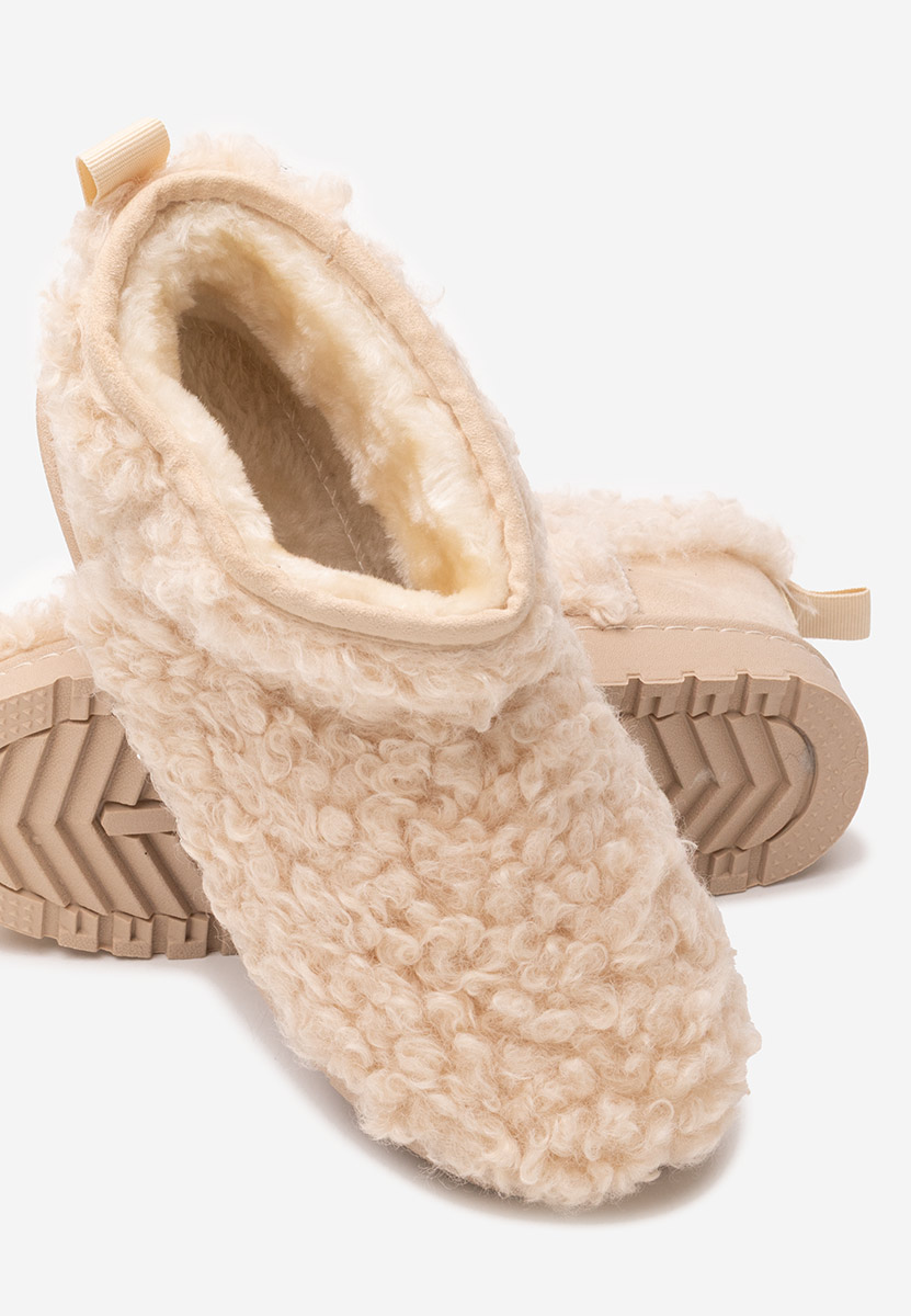 Bottes de neige femme beige Mivora