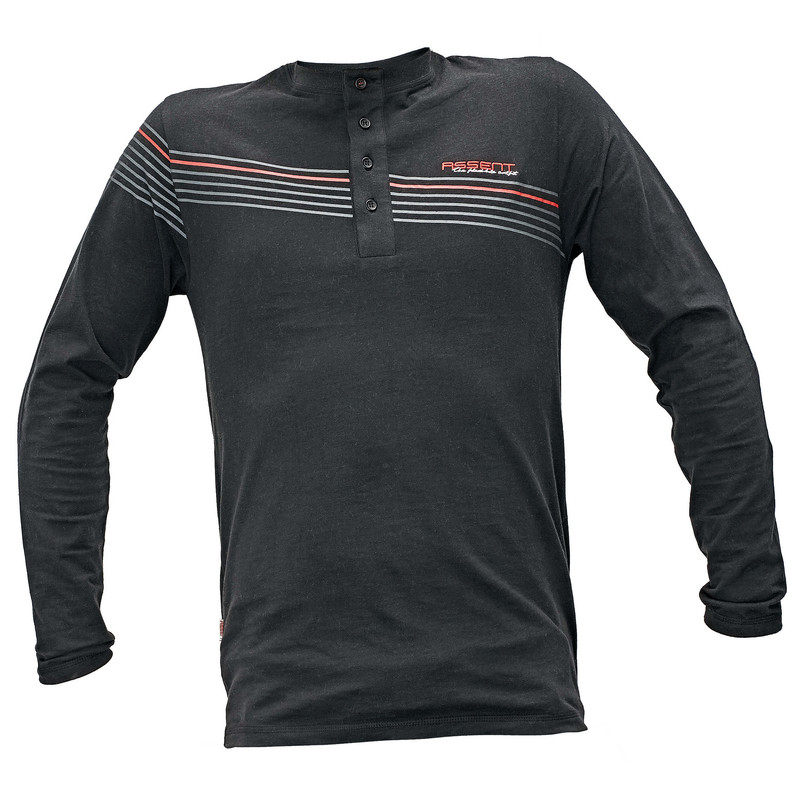 Assent Sandown t-shirt lange mouw 2-XL zwart